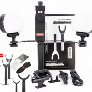 KIT COMPLETO RESOLUT 2 Iluminador Fotodental + Retractores transparentes + Espejo de cristal de rodio