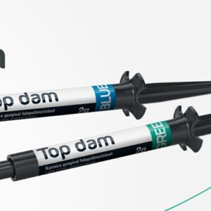 TOP DAM Color Verde.  Resina fotocurable para aislamiento relativo de encía. Jeringa 2G